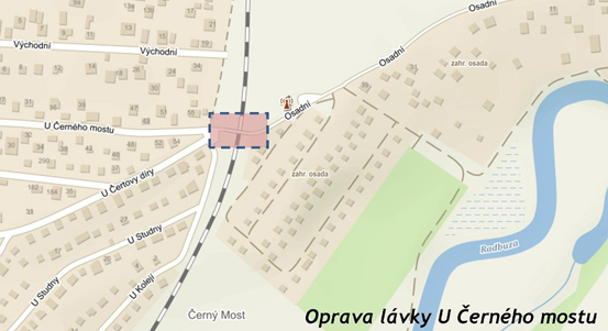 Lávka v lokalitě u Černého Mostu se letos dočká opravy