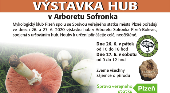 Arboretum Sofronka zve na výstavu hub