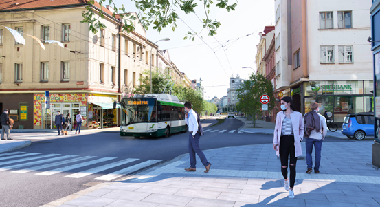 Plzeň čeká rozhodnutí o oživení Americké, chce snazší průjezd pro MHD i pro pohyb pěších