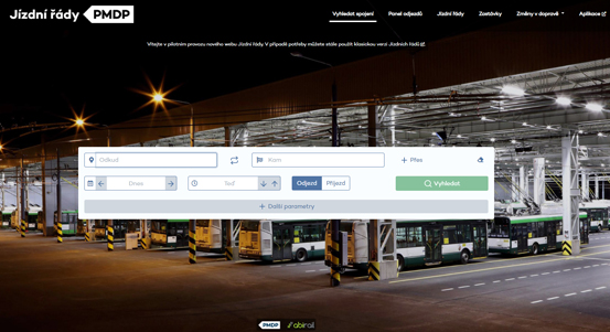 Web jízdních řádů plzeňských dopravních podniků má zcela nový kabát