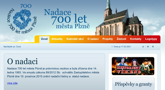 Nadace 700 let města Plzně přijímá žádosti o dotace