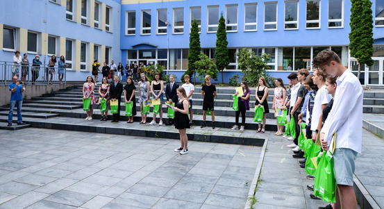 Primátor Martin Baxa popřál žákům 9. tříd mnoho štěstí v další životní etapě