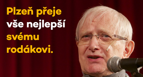 Jiří Suchý slaví devadesátiny. Gratuluje mu jeho rodné město