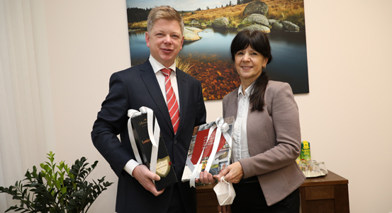Hejtmanku Ilonu Mauritzovou navštívil primátor Pavel Šindelář