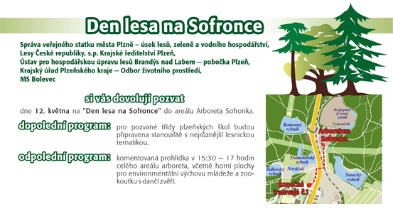 Arboretum dnes otevírá areál veřejnosti akcí Den lesa na Sofronce