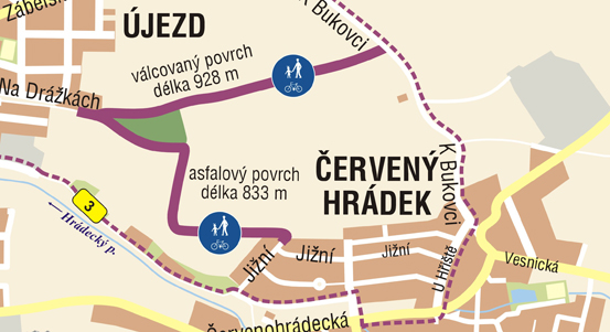 Nová cyklostezka propojí Újezd s Červeným Hrádkem
