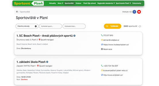 Plzeň má veškerá sportoviště na jednom místě. Lze si je i on-line rezervovat