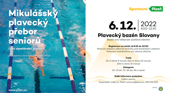 Město pořádá plavecký přebor pro seniory