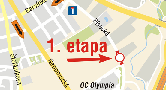 Začne oprava Písecké ulice v Plzni, rozdělena bude do tří etap