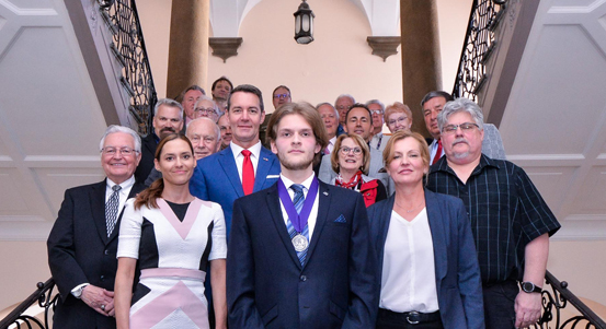 Stipendium generála Pattona obdržel Michal Panuška, student Gymnázia Františka Křižíka