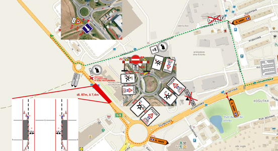 Silnice u Globusu v Plzni bude na pár dnů jednosměrná