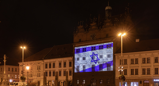 Plzeň vyjadřuje podporu napadenému Izraeli a jeho občanům
