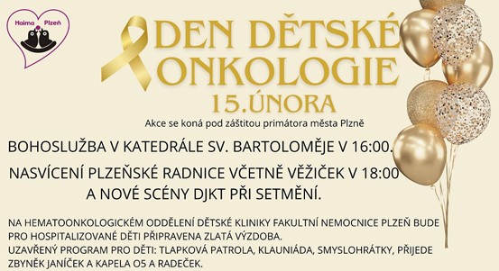 Den dětské onkologie připomene i osvícená radnice