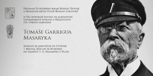 Plzeň si připomene 174. výročí narození Tomáše Garrigue Masaryka