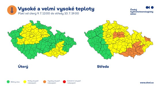 Tropické teploty a velmi silné bouřky. Meteorologové varují před extrémním počasím