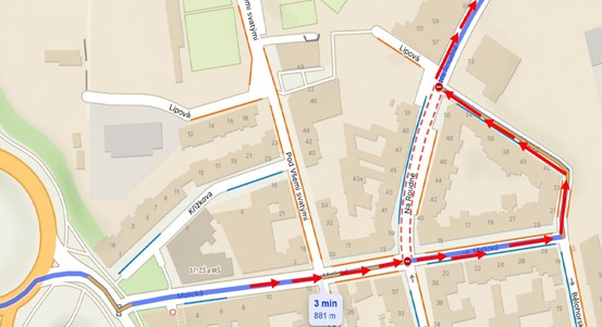 Ulice Na Roudné je z části uzavřena