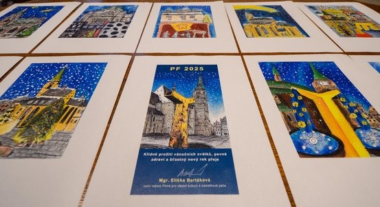 Děti ze ZUŠky tvořily novoroční přání