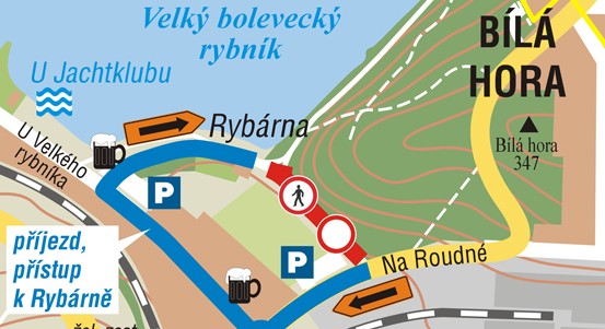 Budování přípojky kanalizace uzavře cestu u Rybárny na hrázi Boleváku