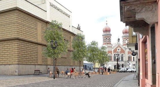 Prostor ve Smetanových sadech pod Velkým divadlem se změní