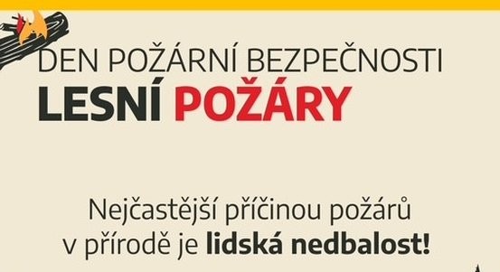 Den požární bezpečnosti upozorní na lesní požáry