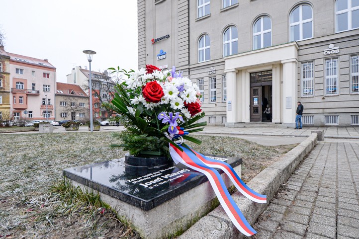 Uctění památky Josefa Hlavatého (fotografie: M. Pecuch) 260120_Pietni_akt_Hlavaty_3