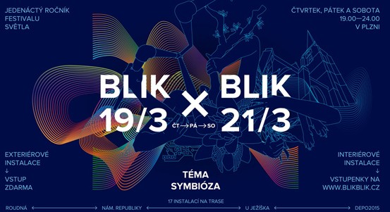 Plzeň v symbióze světla a tmy: Blik Blik na tři noci rozzáří město