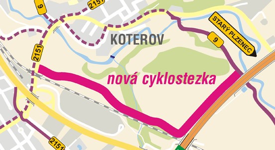 Nová cyklostezka spojí Koterov se Starým Plzencem