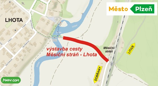 Plzeň obnoví cestu na Měsíční stráň a pro cyklisty i pěší tak propojí Litice s Lhotou