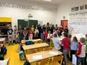 Vánoční návštěva páťáků v 1. třídě