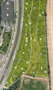 Discgolfové hřiště v ulici Na Chmelnicích