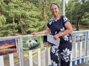 Eva Tenglerová získala zvláštní cenu poroty za netradiční snímek medvěda Honzíka z plzeňské zoo. Foto: ÚMO Plzeň 1