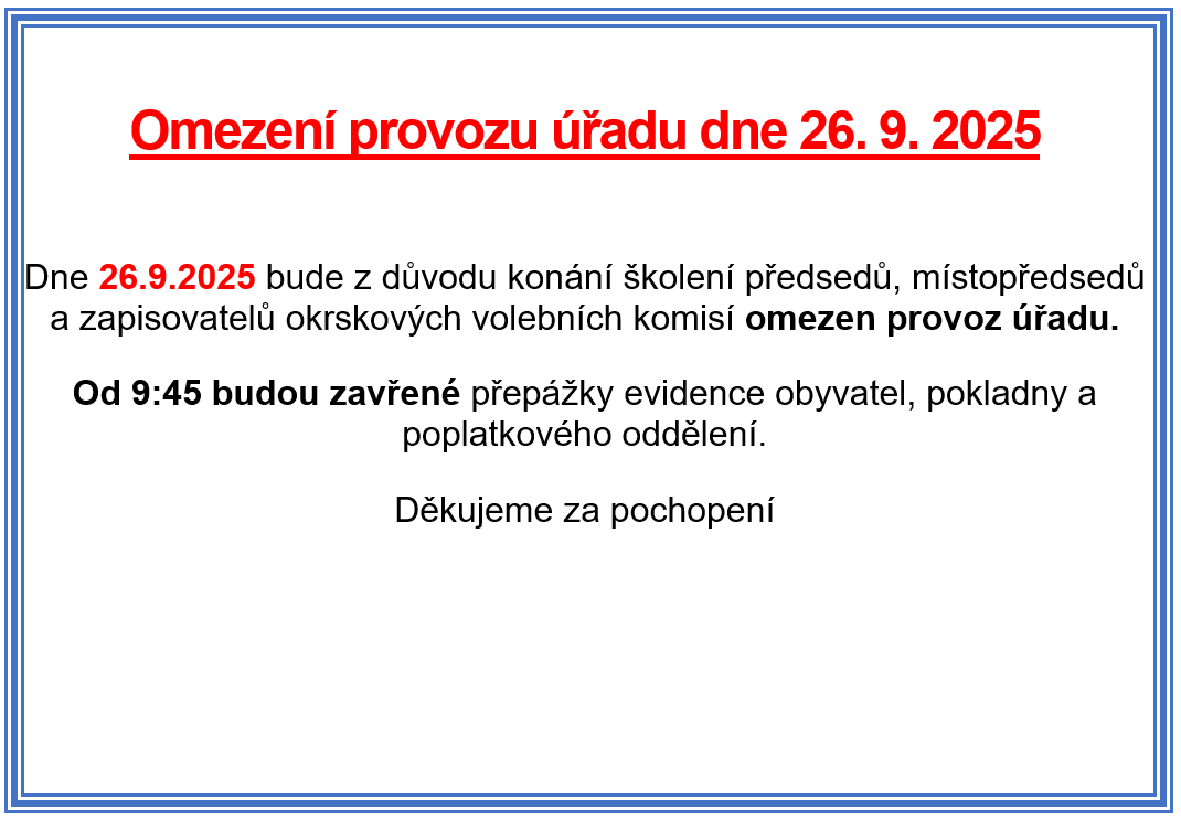 omezení provozu úřadu