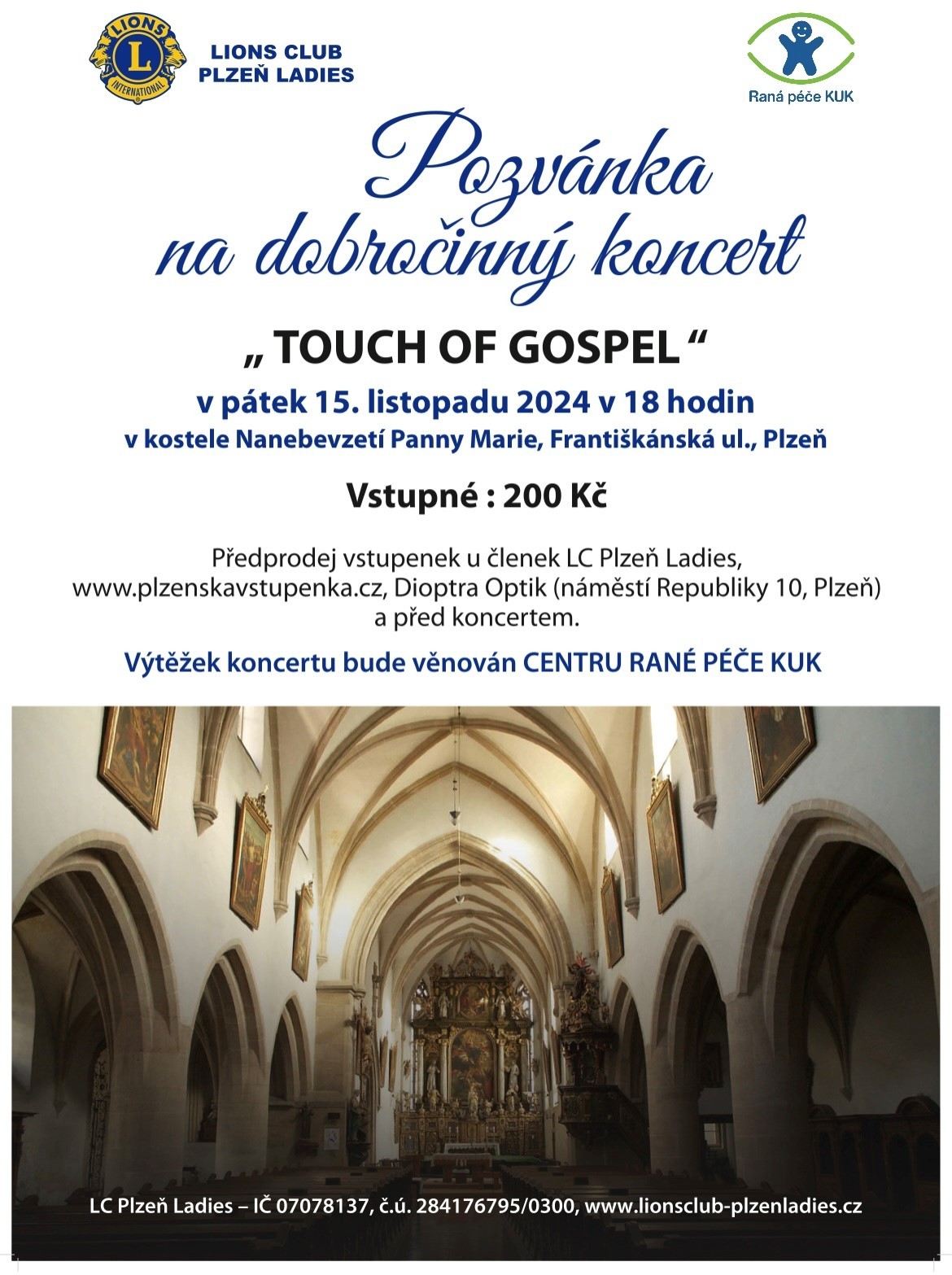 Centrální obvod nabízí seniorům vstupenky na dobročinný koncert TOUCH OF GOSPEL