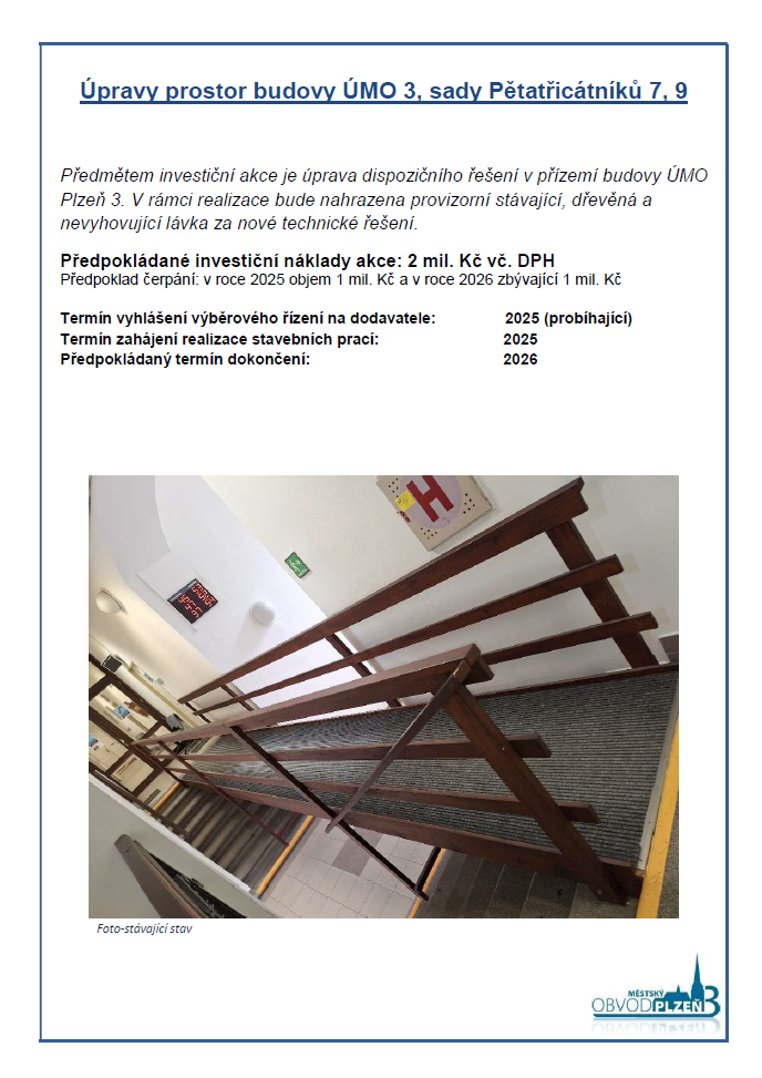 Úpravy prostor ÚMO Úpravy prostor ÚMO