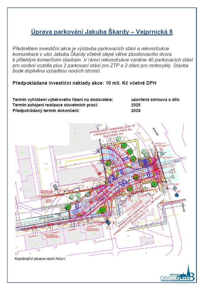 Parkování Jakuba Škardy Parkování Jakuba Škardy