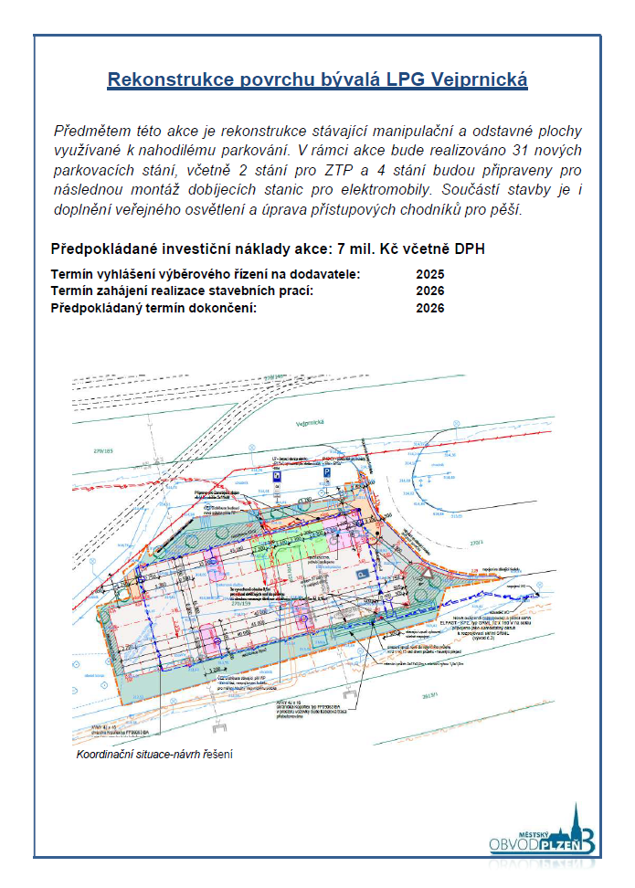 Rekonstrukce povrchu LPG Vejprnická Rekonstrukce povrchu LPG Vejprnická