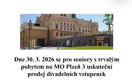 Prodej zvýhodněných divadelních vstupenek pro seniory na duben 2026