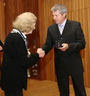 Blanka Bohdanová se starostou Jiřím Strobachem 