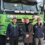 René Kilián, Jiří Strobach a David Kilián před závodním speciálem