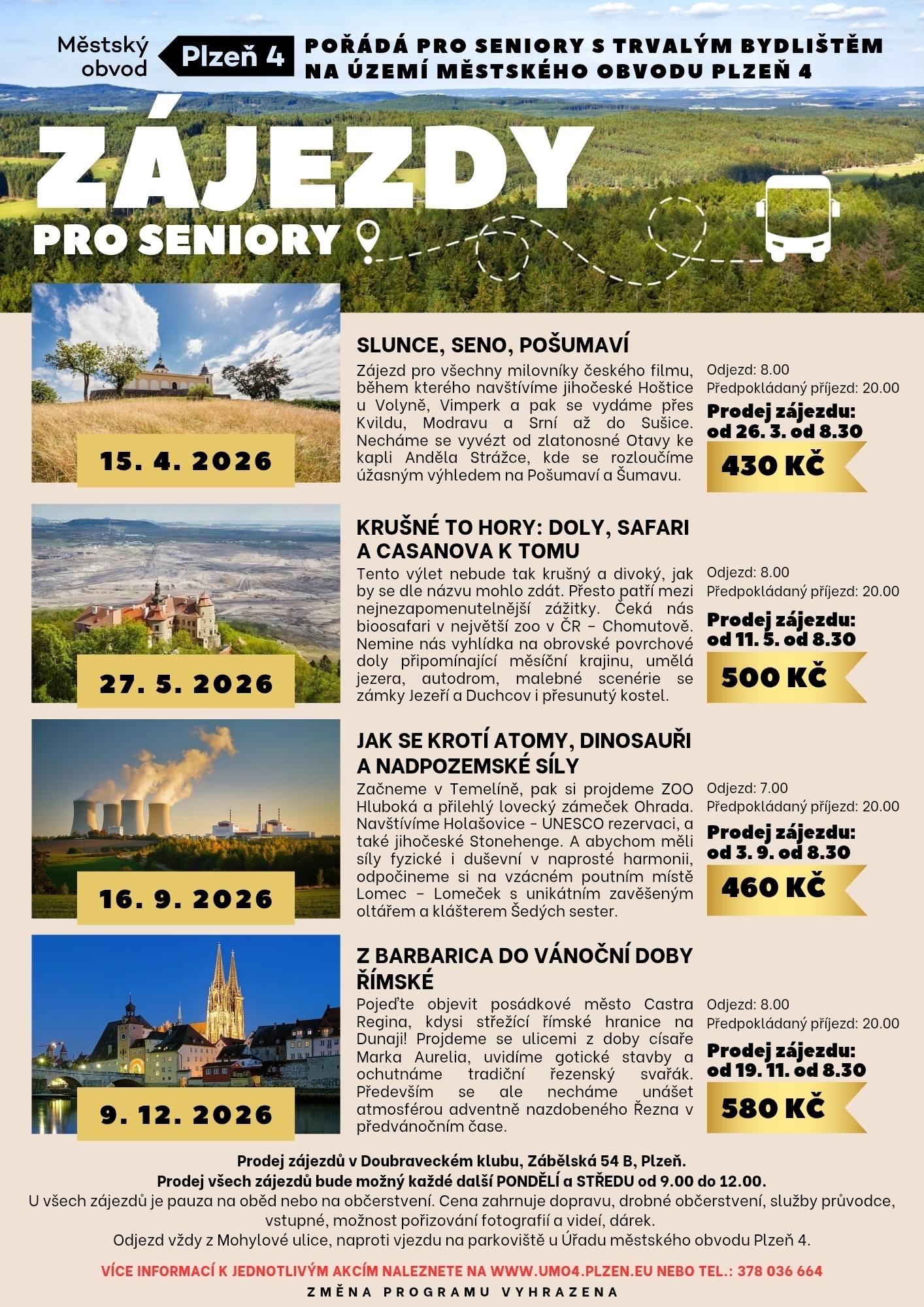 Zájezdy pro seniory 2026_