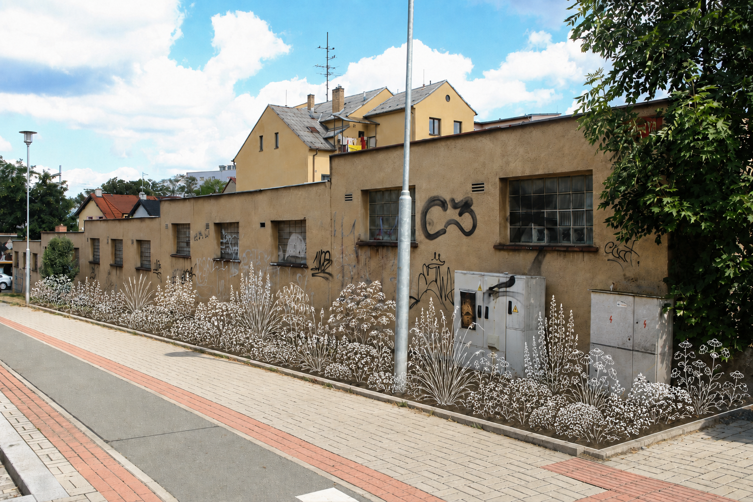 14. vlna květů u garáží