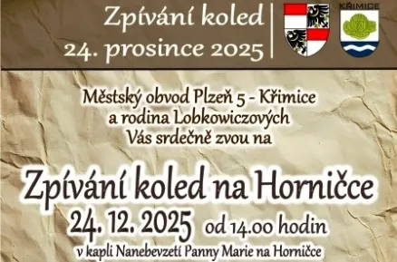 Pozvánka na zpívání koled