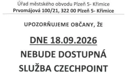 Upozornění úřadu
