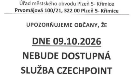 Upozornění úřadu