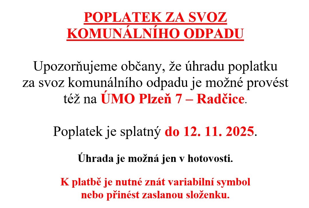 Poplatek za svoz komunálního odpadu