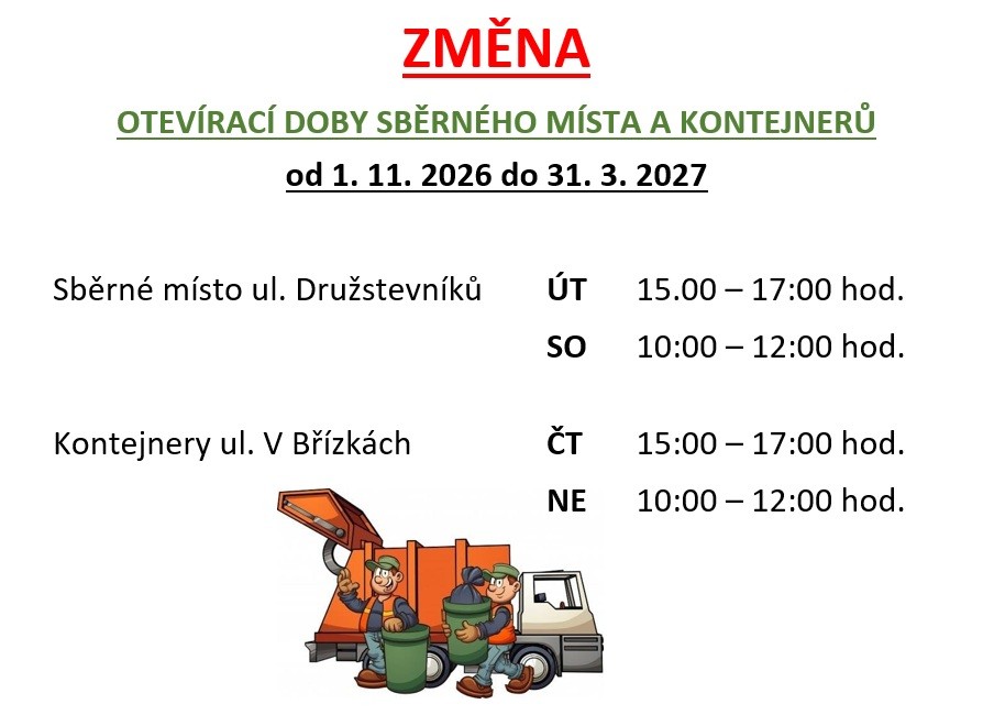 Změna otevírací doby kontejnerů