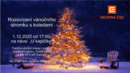 Rozsvícení vánočního stromku s koledami a vánočním koncertem