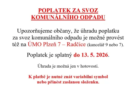 Poplatek za svoz komunálního odpadu