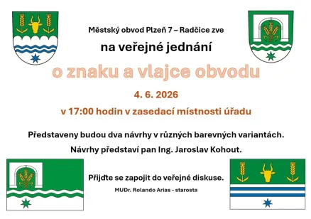 Veřejné jednání o znaku a vlajce obvodu