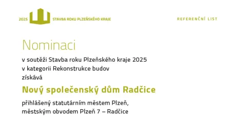 Stavba roku Plzeňského kraje za rok 2025 - hlasování